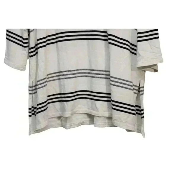 J Jill Wearever Collection Blouse Size Medium Striped Lagenlook Tunic 3/4 Sleeve - Picture 3 of 12